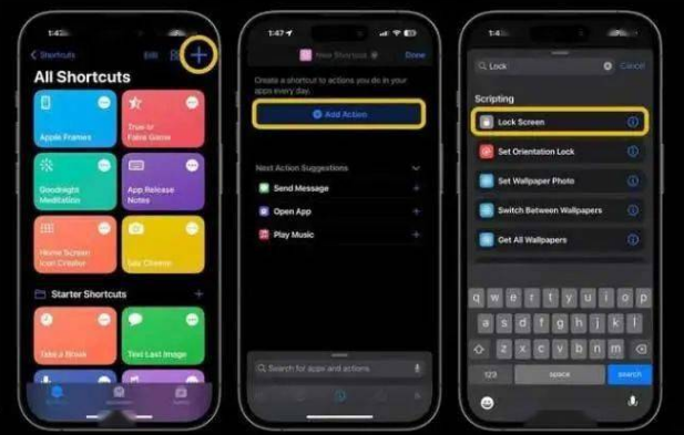 西平苹果14锁屏维修店分享iPhone14升级iOS16.4后如何创建锁屏快捷方式 
